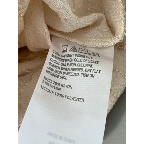 Colleen Lopez Button Front Sequin Tunic Top Size 1X Petite Long Sleeve Textured - Picture 4 of 6